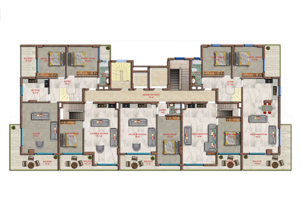 Euro Residence 21 Ablok 11.KAT PLANI