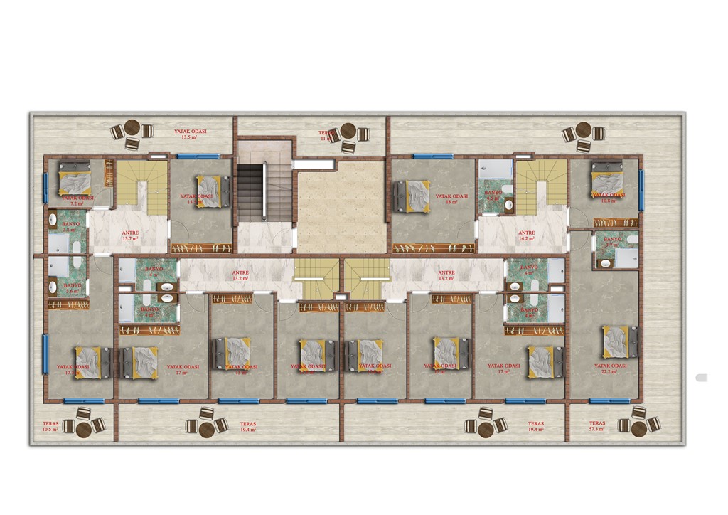 Euro Residence 21 Bblok ÇATI KAT PLANI